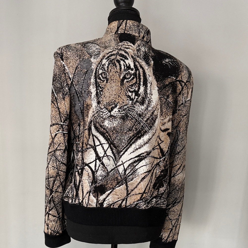 St. John Black and Tan TIGER Blazer